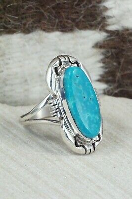 Turquoise and Sterling Silver Ring - Ray Jack - Size 9.5