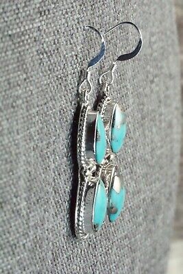 Turquoise & Sterling Silver Earrings - Verley Betone