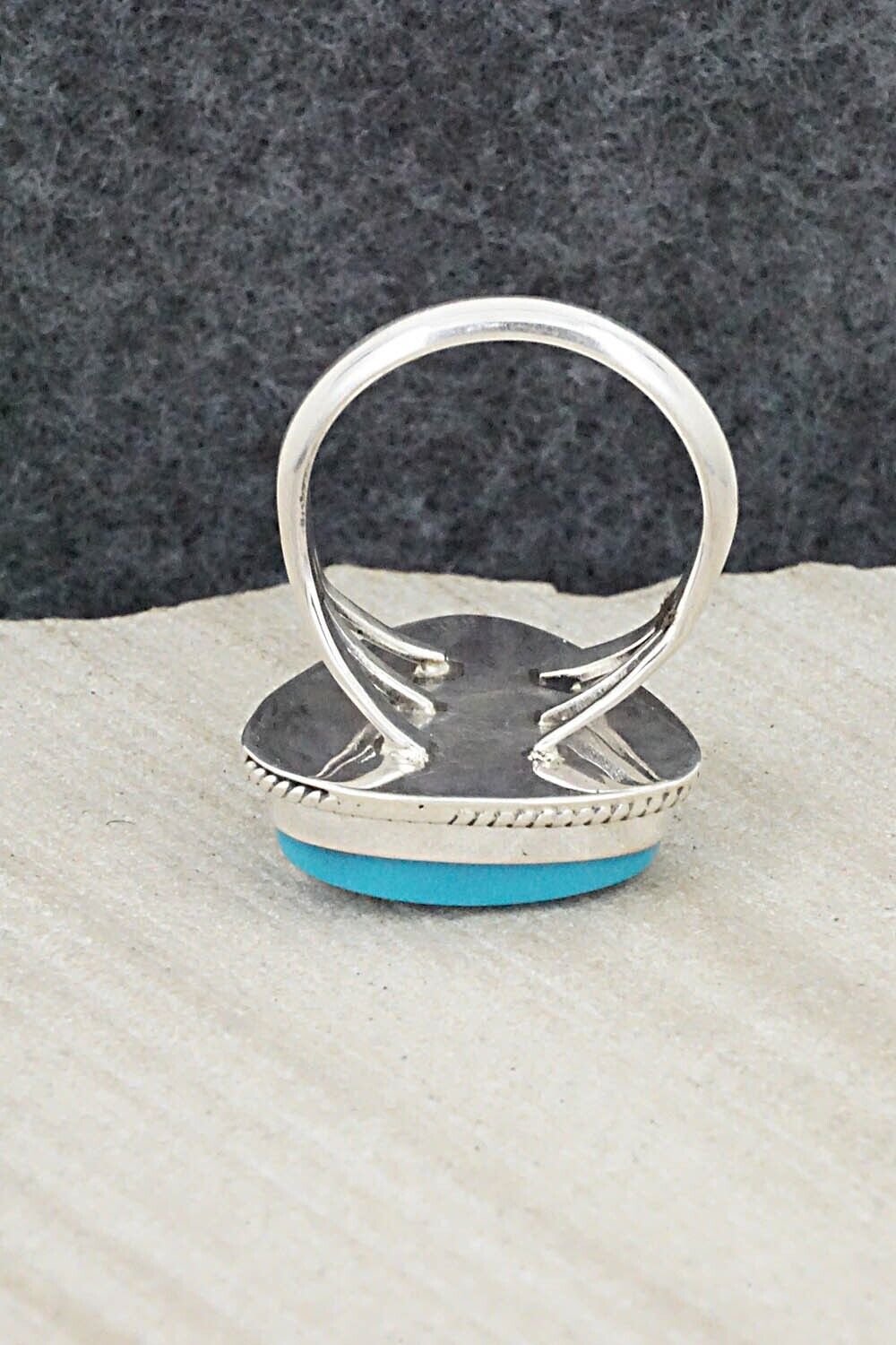 Turquoise & Sterling Silver Ring - Alice Rose Saunders - Size 7