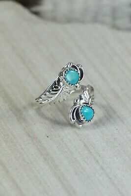 Navajo Turquoise and Sterling Silver Ring - Etta Belin - Size 9