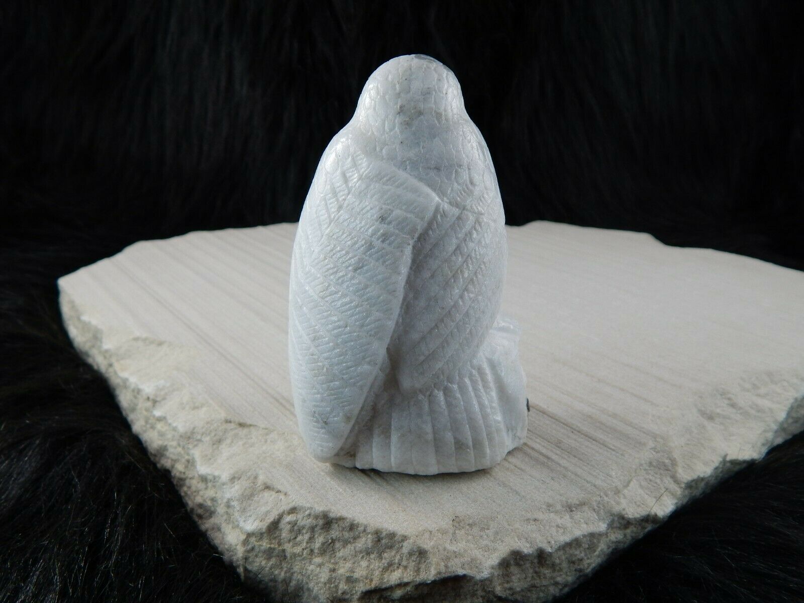 Owl Zuni Fetish Carving - Derrick Kaamasee - High Lonesome Trading