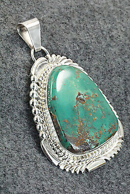 Turquoise & Sterling Silver Pendant - Alvin Joe