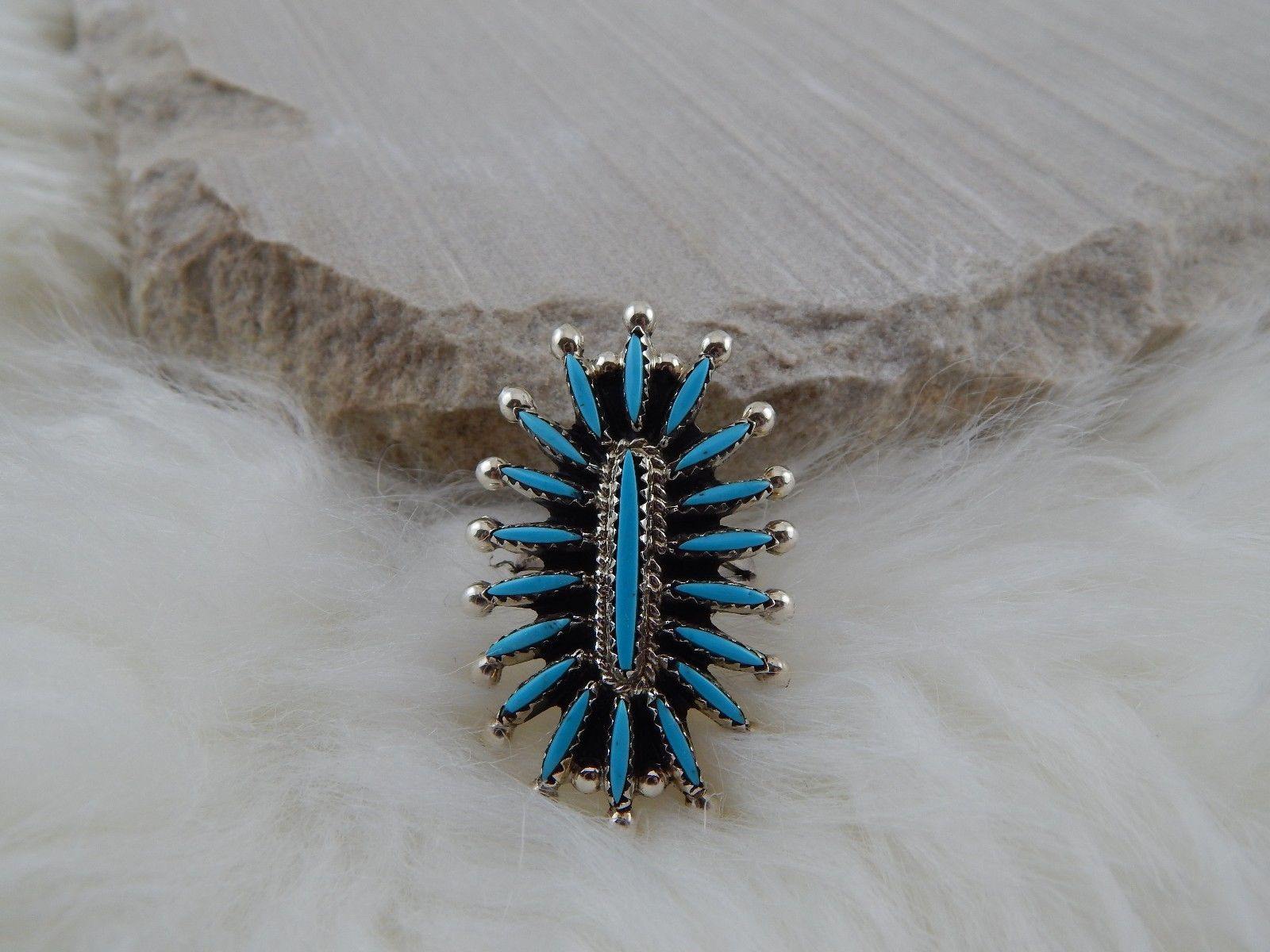 Zuni Sterling Silver & Turquoise Bracelet & Ring - Gerald Etsate - High Lonesome Trading