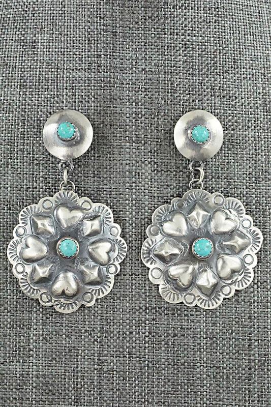 Turquoise & Sterling Silver Earrings - Gabrielle Yazzie