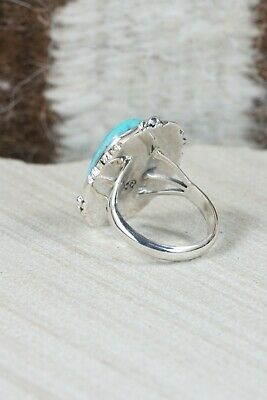 Navajo Turquoise & Sterling Silver Ring - Daniel Benally - Size 7