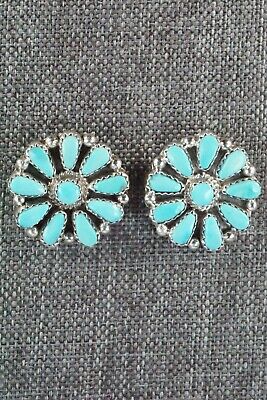 Turquoise & Sterling Silver Earrings - Alicia Wilson