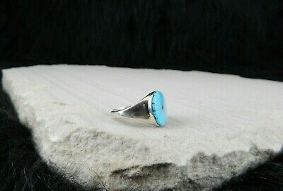 Zuni Turquoise & Sterling Silver Ring - Johnson Laweka - Size 9 - High Lonesome Trading