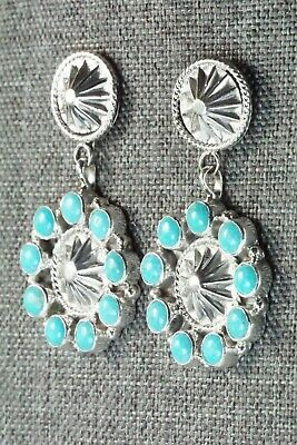 Turquoise & Sterling Silver Earrings - Bobby Platero - High Lonesome Trading