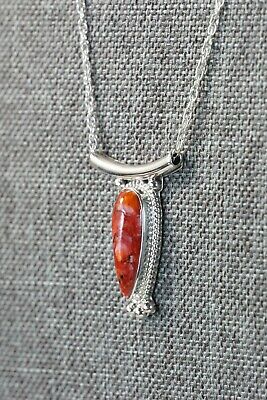 Spiny Oyster & Sterling Silver Necklace - Sharon McCarthy