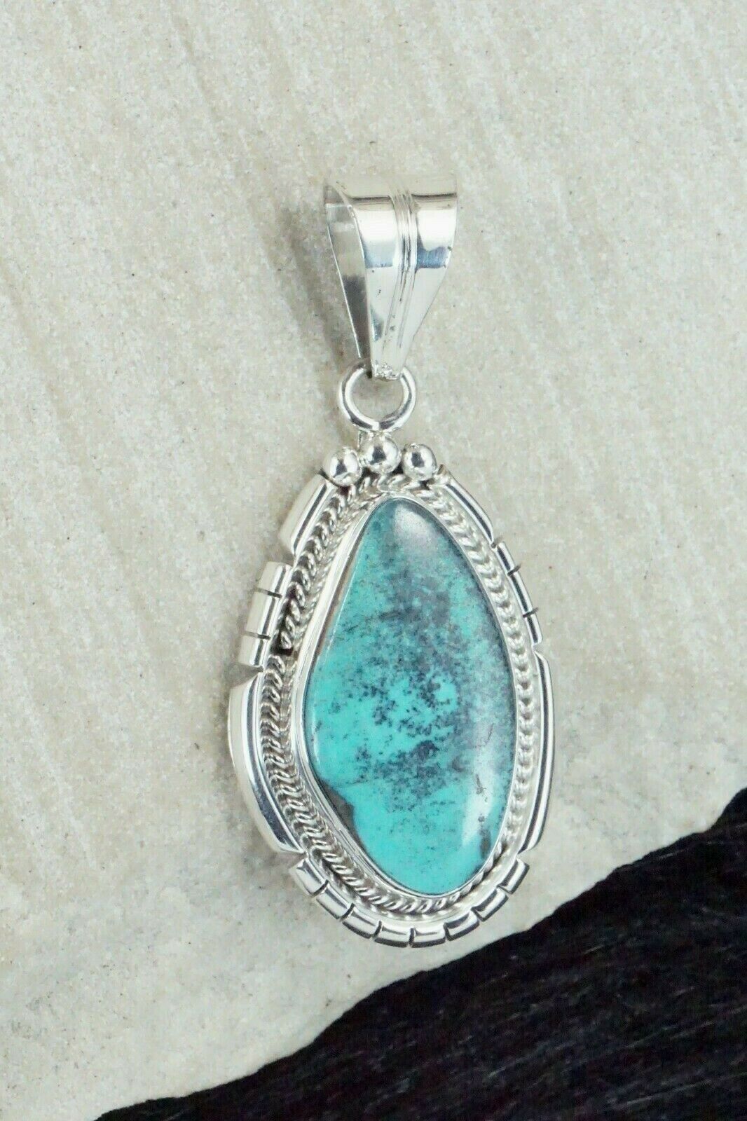 Turquoise & Sterling Silver Pendant - Samuel Yellowhair