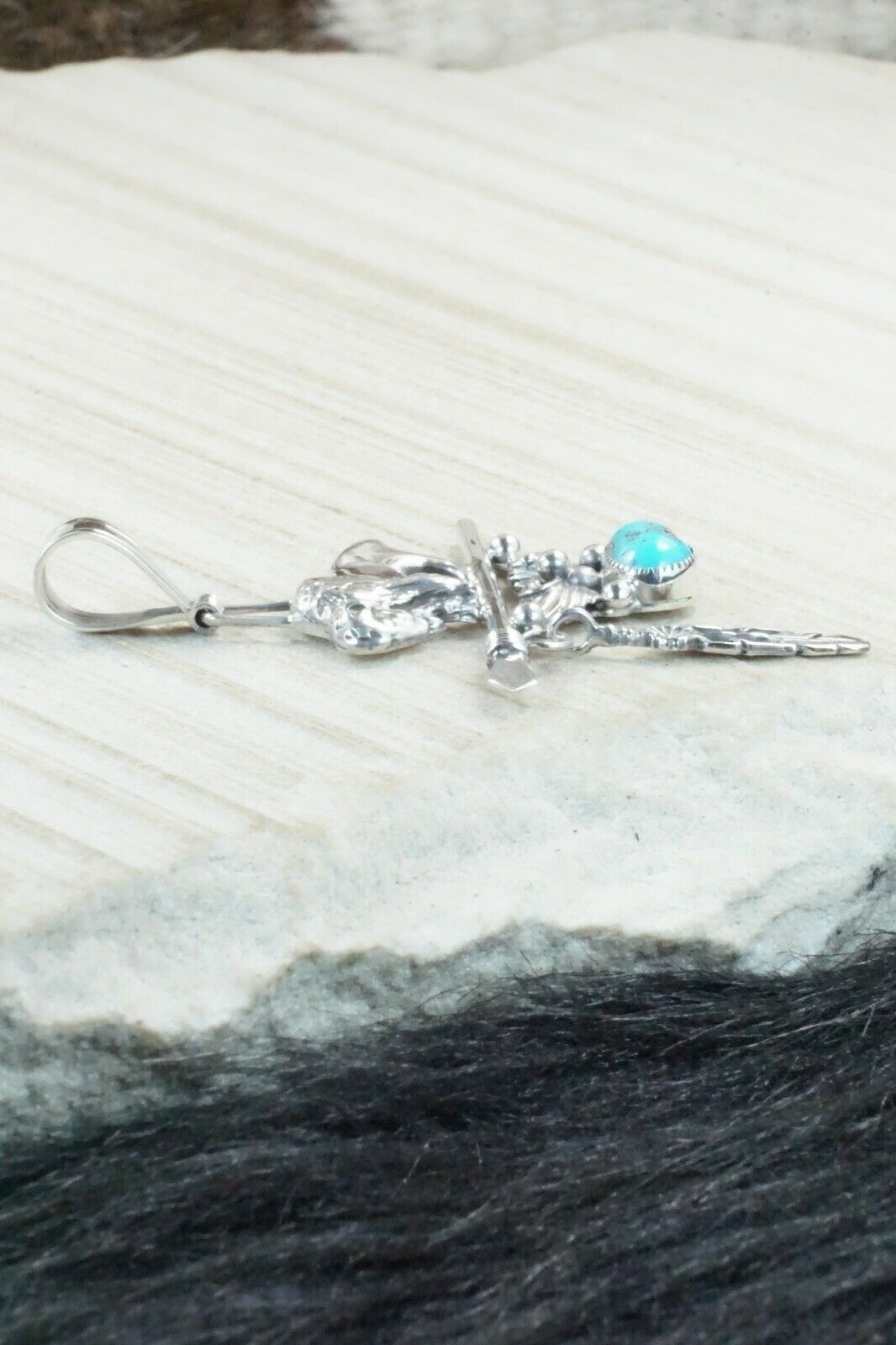 Turquoise & Sterling Silver Pendant - Davey Morgan