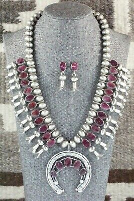 Spiny Oyster & Sterling Silver Squash Blossom Set - Selina Warner - High Lonesome Trading