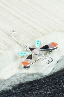 Multi Stone and Sterling Silver Pendant & Pin - Lyndon Ahiyite