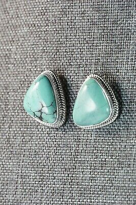 Turquoise & Sterling Silver Earrings - Judy Largo - Navajo
