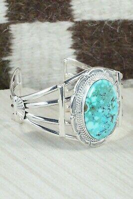 Turquoise & Sterling Silver Bracelet - Raymond Delgarito - High Lonesome Trading