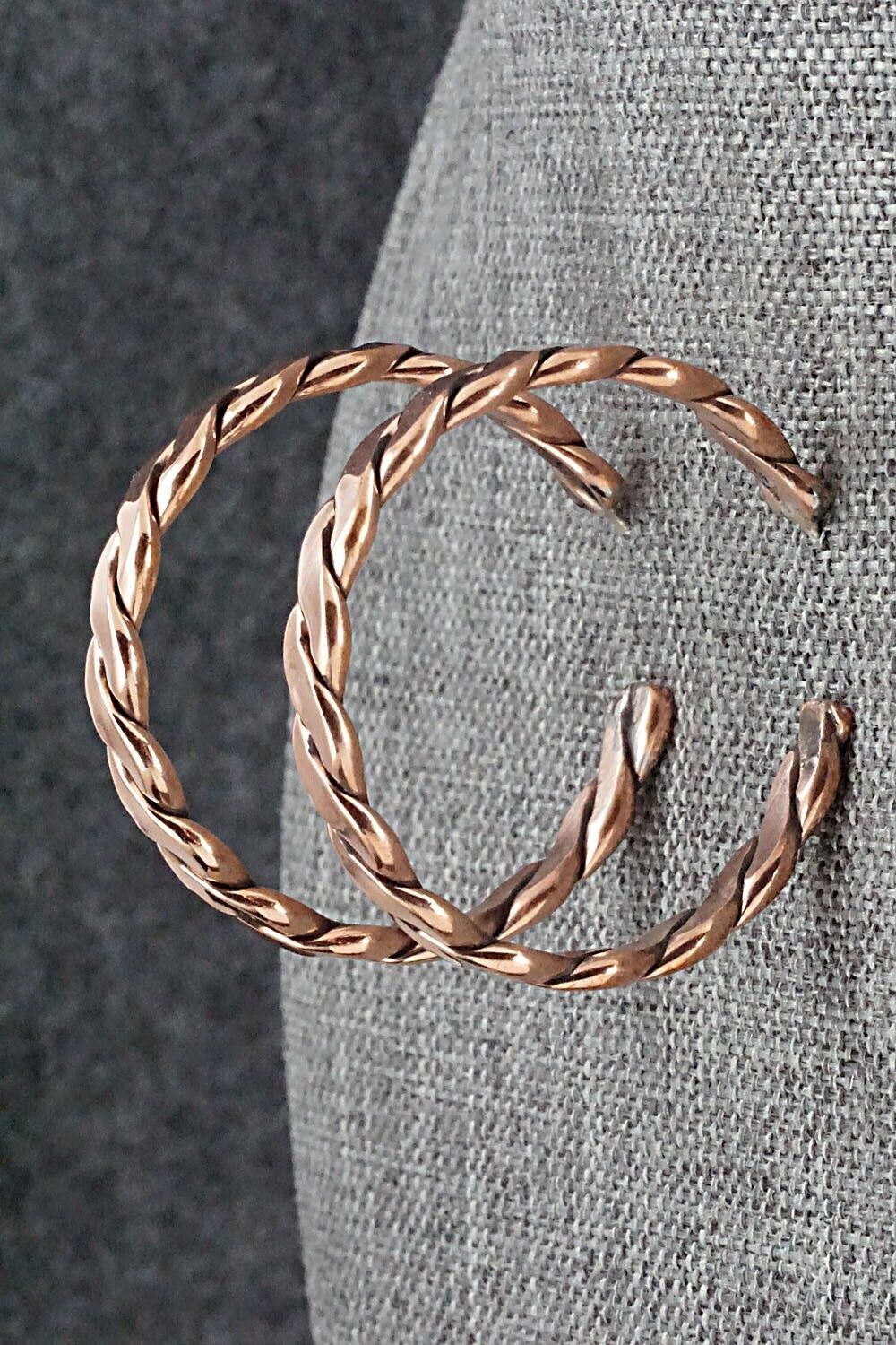 Copper Hoop Earrings - Elaine Tahe