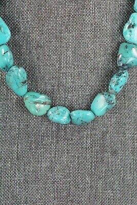Turquoise & Sterling Silver Necklace - Navajo