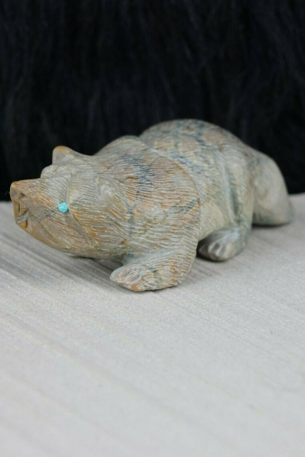 Badger Zuni Fetish Carving - Alvin Haloo - High Lonesome Trading