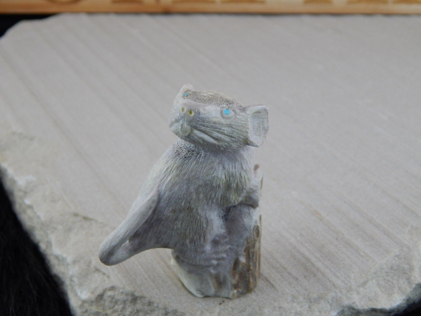 Mouse Zuni Fetish Carving - Maxx Laate - High Lonesome Trading