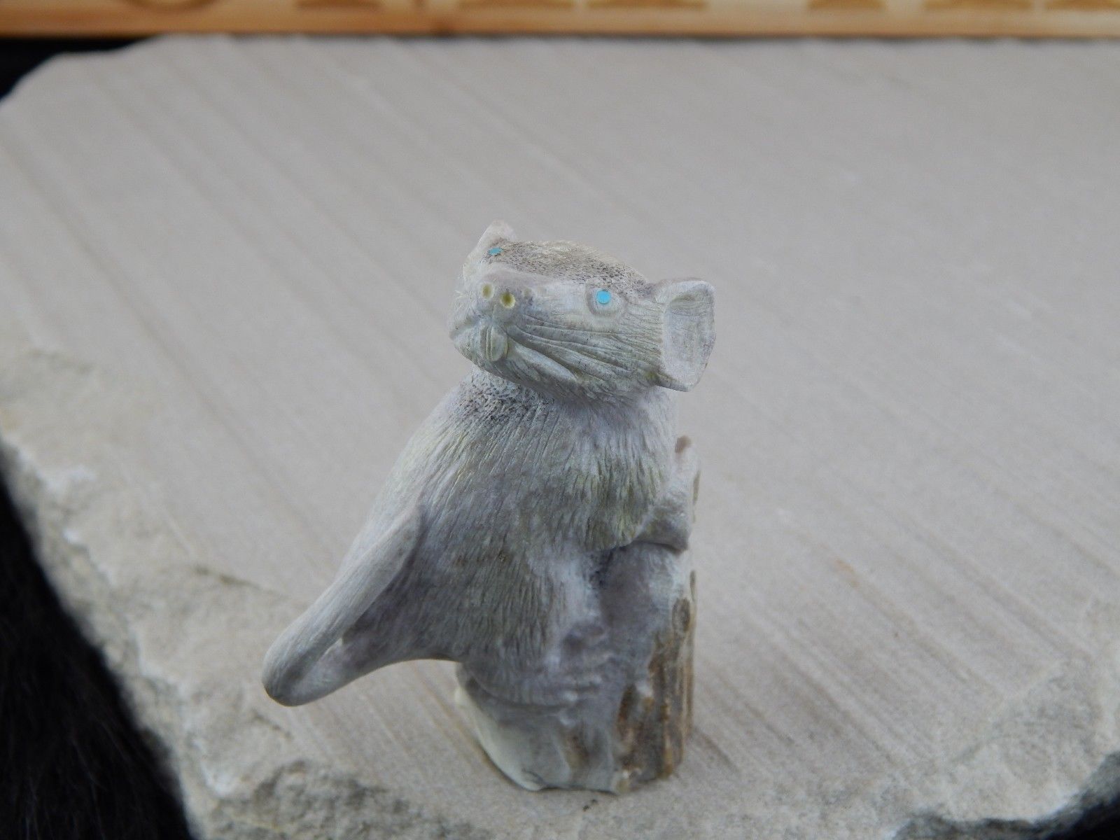 Mouse Zuni Fetish Carving - Maxx Laate - High Lonesome Trading