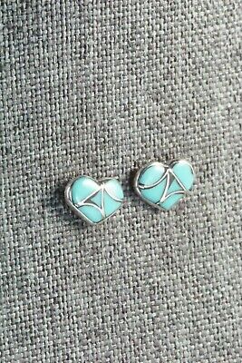 Turquoise & Sterling Silver Earrings - Thurza Leekya