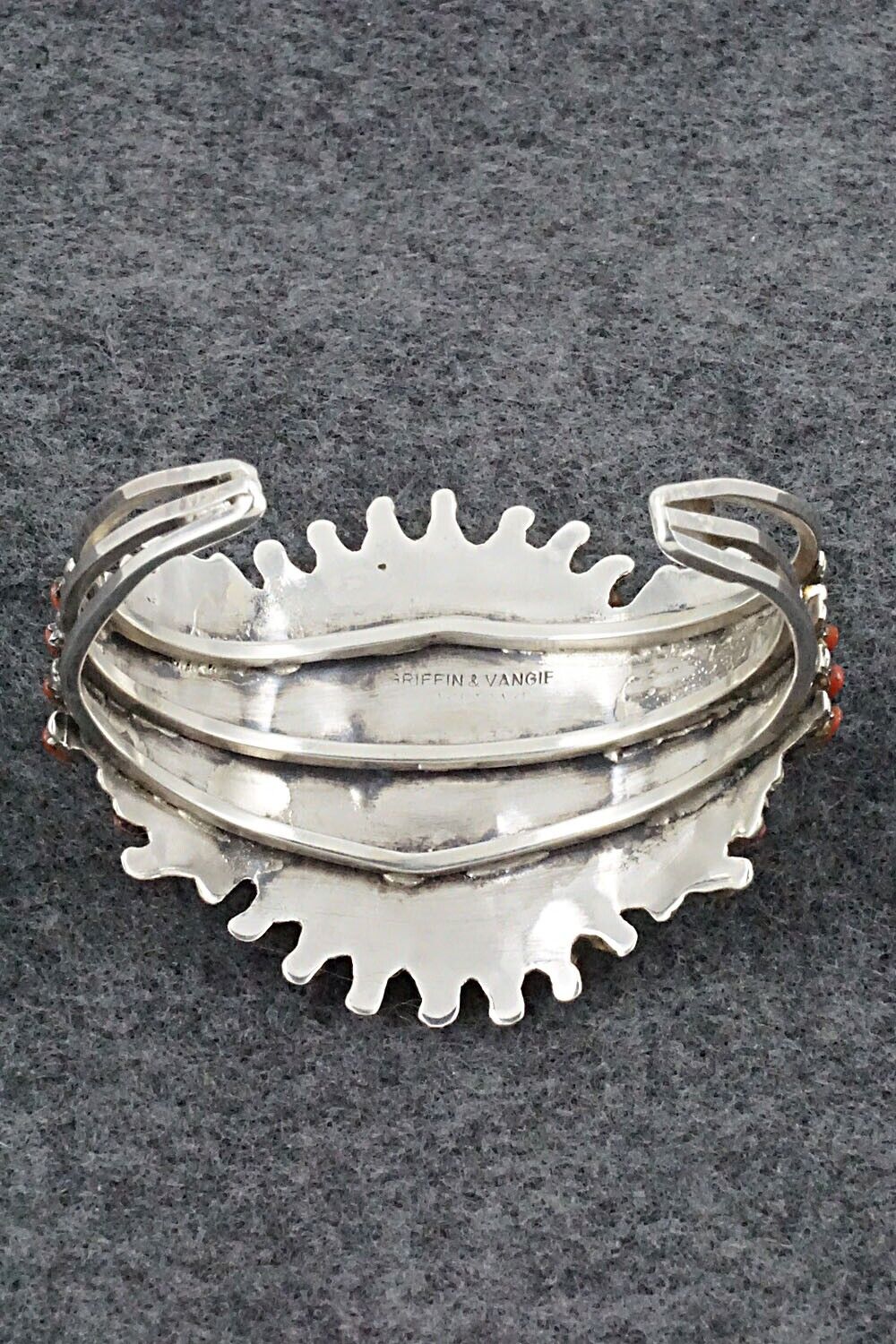 Coral & Sterling Silver Bracelet - Vangie Tsabetsaye