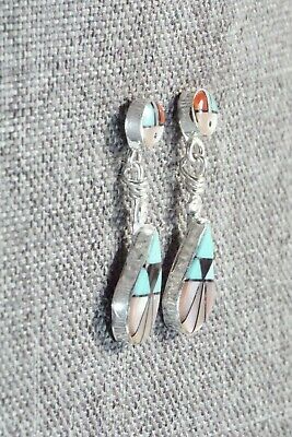 Multi Stone Inlay & Sterling Silver Earrings - Ola Eriacho
