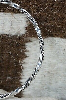 Navajo Sterling Silver Bangle Cuff - Elaine Tahe