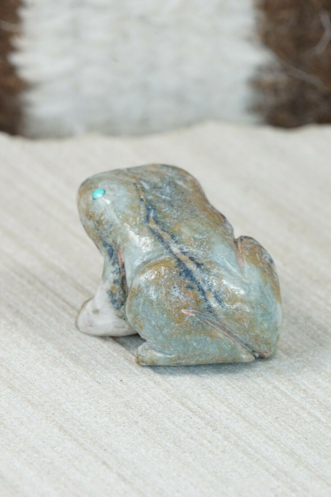 Frog Zuni Fetish Carving - Jonas Hastito