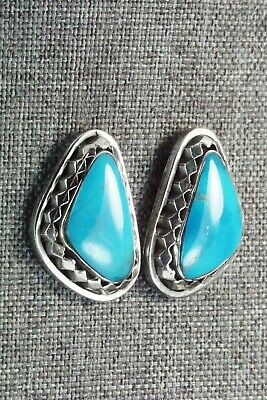 Turquoise and Sterling Silver Earrings - Sharon McCarthy