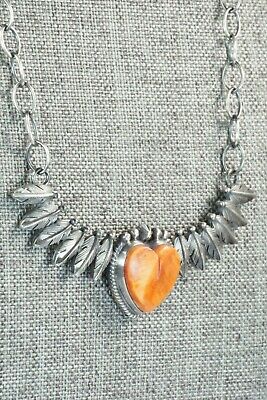 Spiny Oyster & Sterling Silver Necklace - Akee Douglas