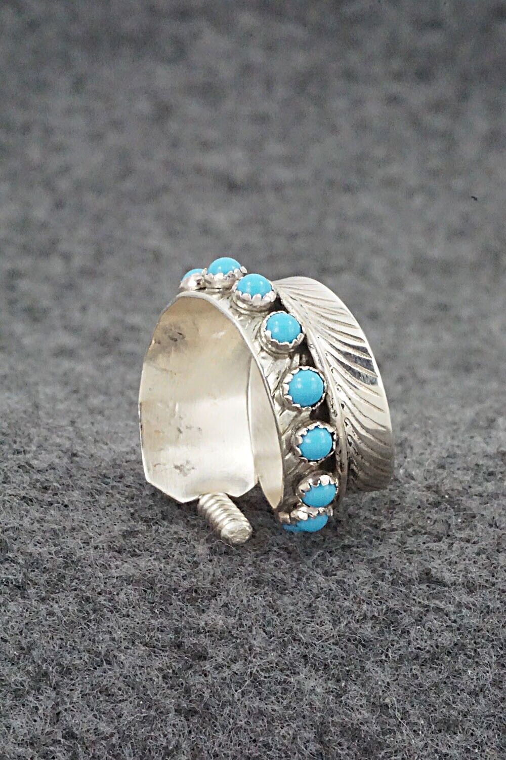Turquoise & Sterling Silver Ring - Aaron Davis - Size 8