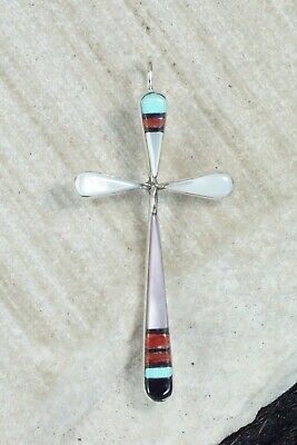 Multi Stone & Sterling Silver Pendant - Lynette Bowannie