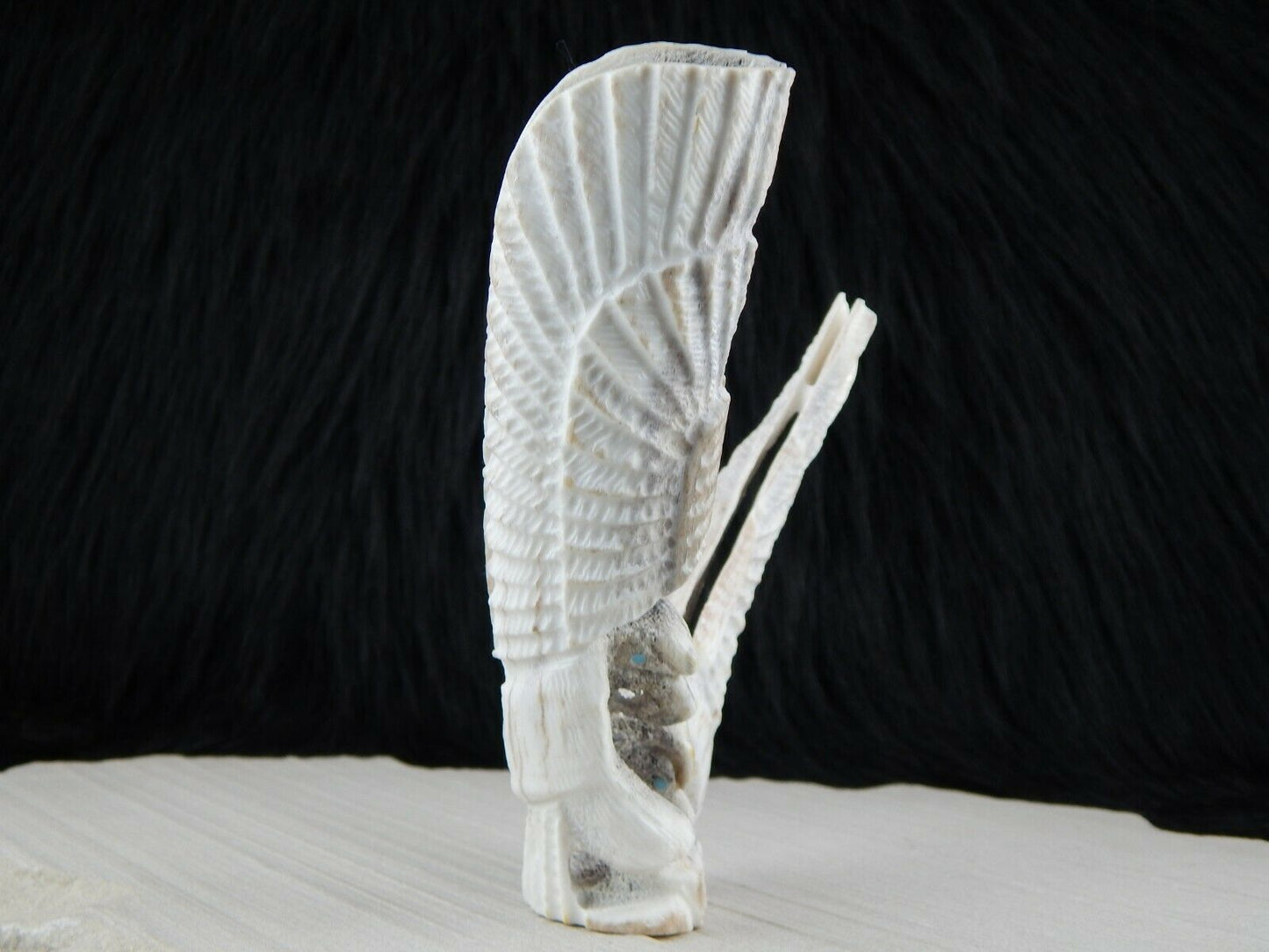 Eagle Zuni Fetish Carving - Jerrold Lahaleon - High Lonesome Trading