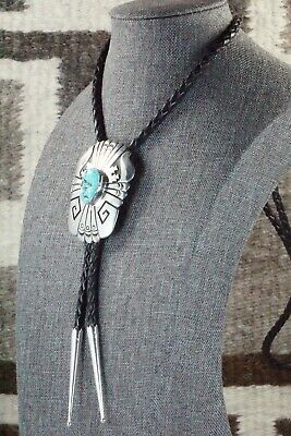 Turquoise & Sterling Silver Bolo Tie - Richard Singer