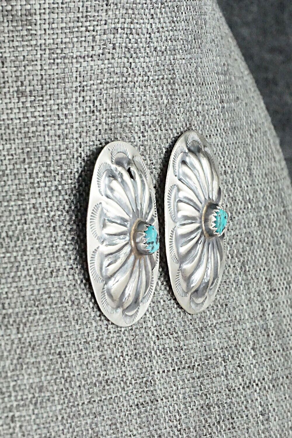 Turquoise & Sterling Silver Earrings - Joan Begay