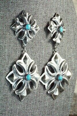Turquoise & Sterling Silver Earrings - Tim Yazzie
