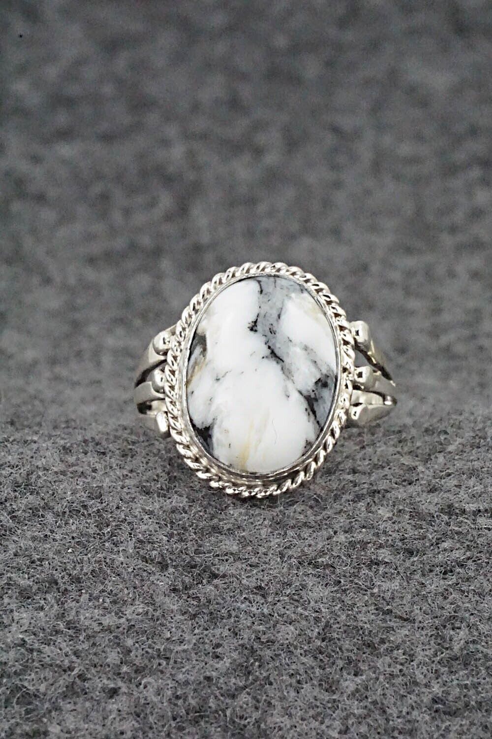 White Buffalo & Sterling Silver Ring - Grace Kenneth - Size 8