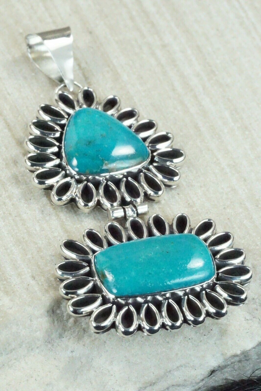 Turquoise & Sterling Silver Pendant - Navajo - High Lonesome Trading