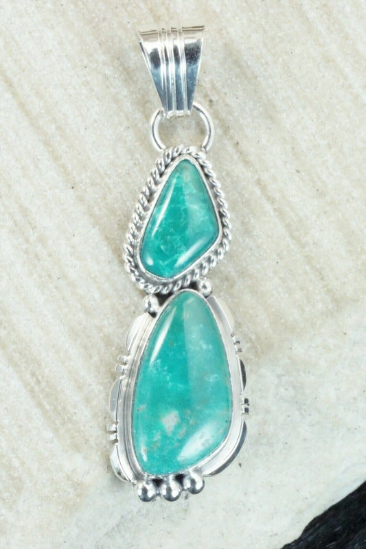 Turquoise & Sterling Silver Pendant - Marita Benally