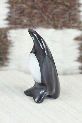 Penguin Zuni Fetish Carving - Calvert Bowannie - High Lonesome Trading