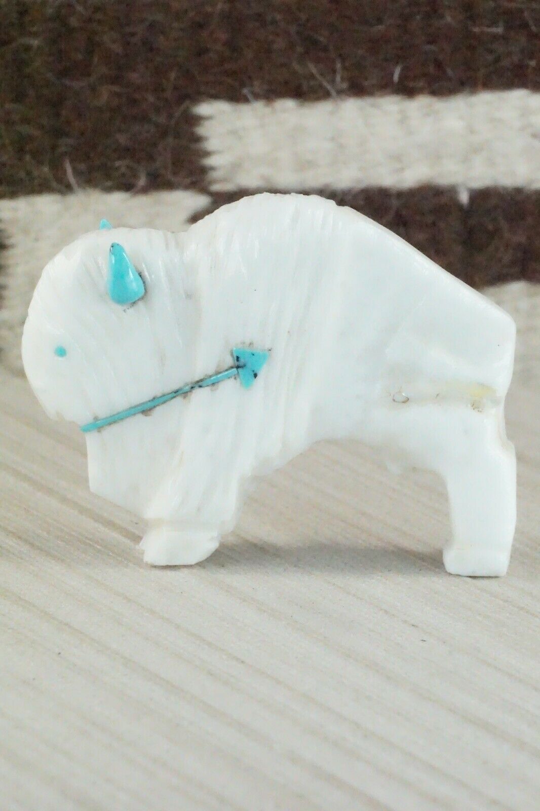 Buffalo Zuni Fetish Carving - Kevin Quam