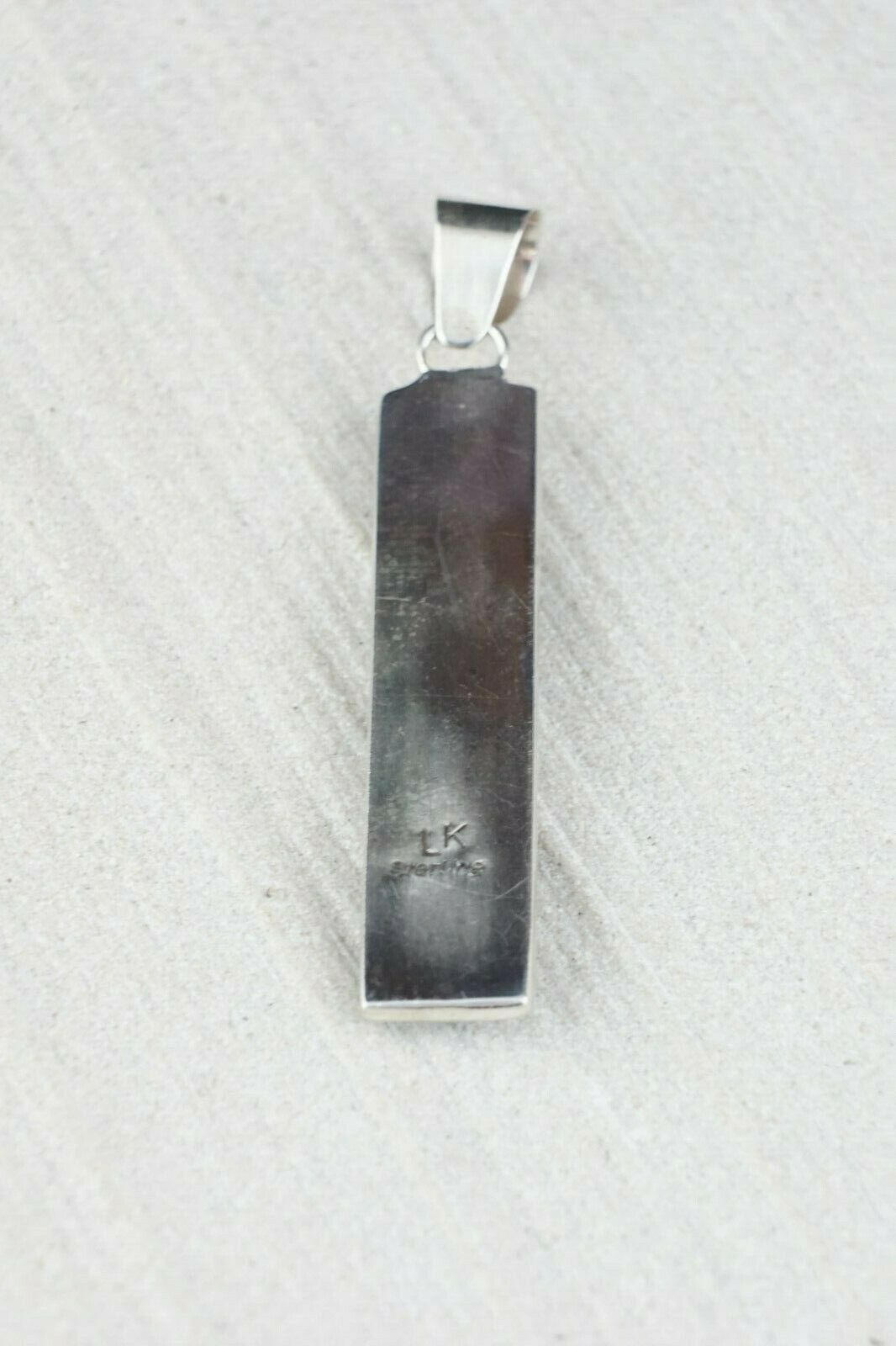 Zuni Turquoise & Sterling Silver Pendant - Laurie Kallestewa - High Lonesome Trading
