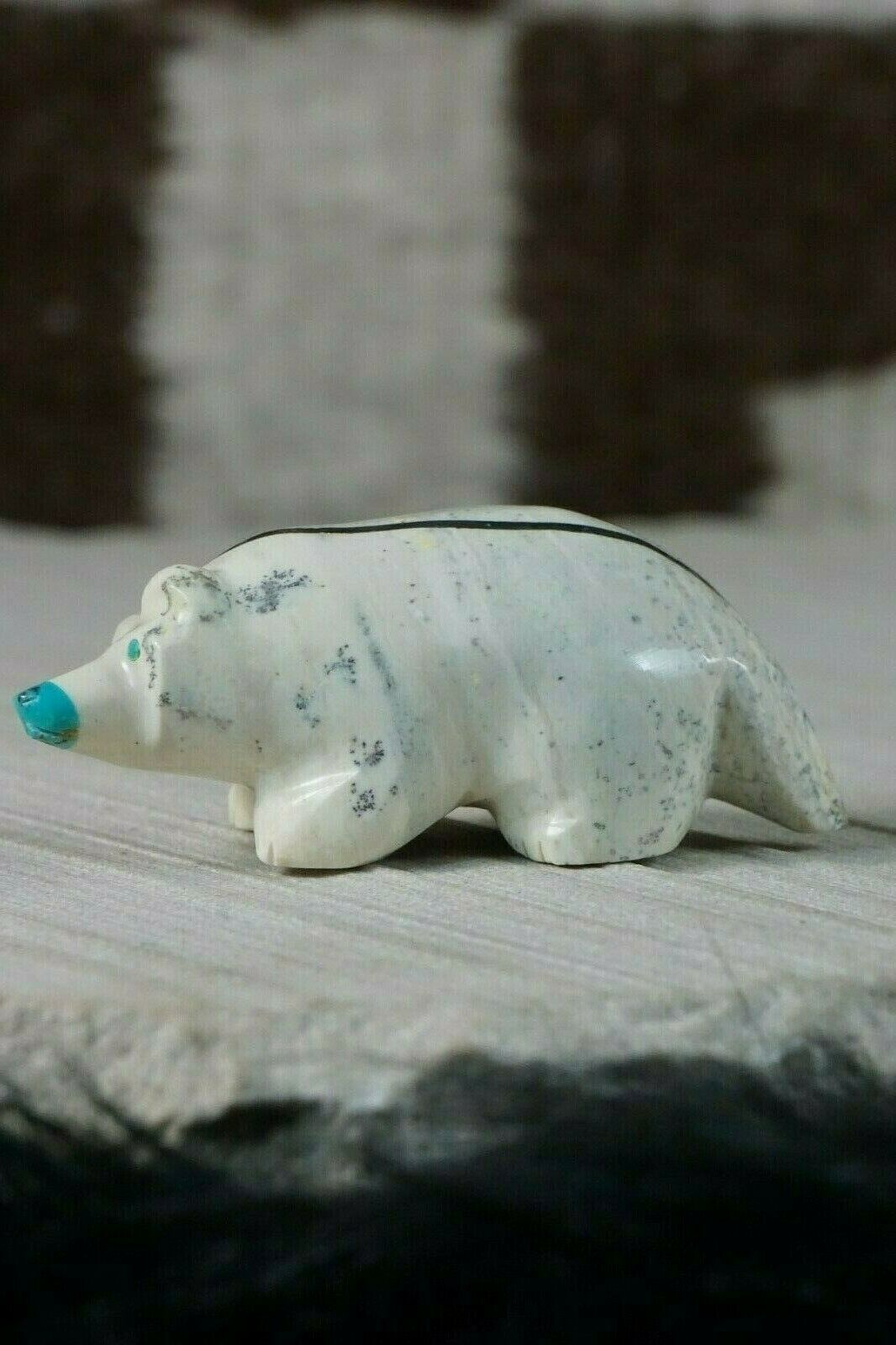 Badger Zuni Fetish Carving - Enrike Leekya - High Lonesome Trading