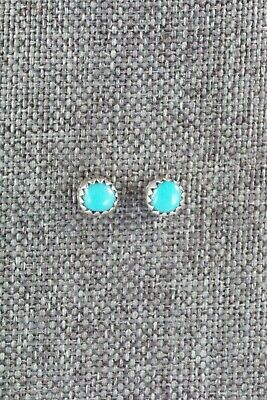 Turquoise & Sterling Silver Earrings - Annie Spencer - High Lonesome Trading