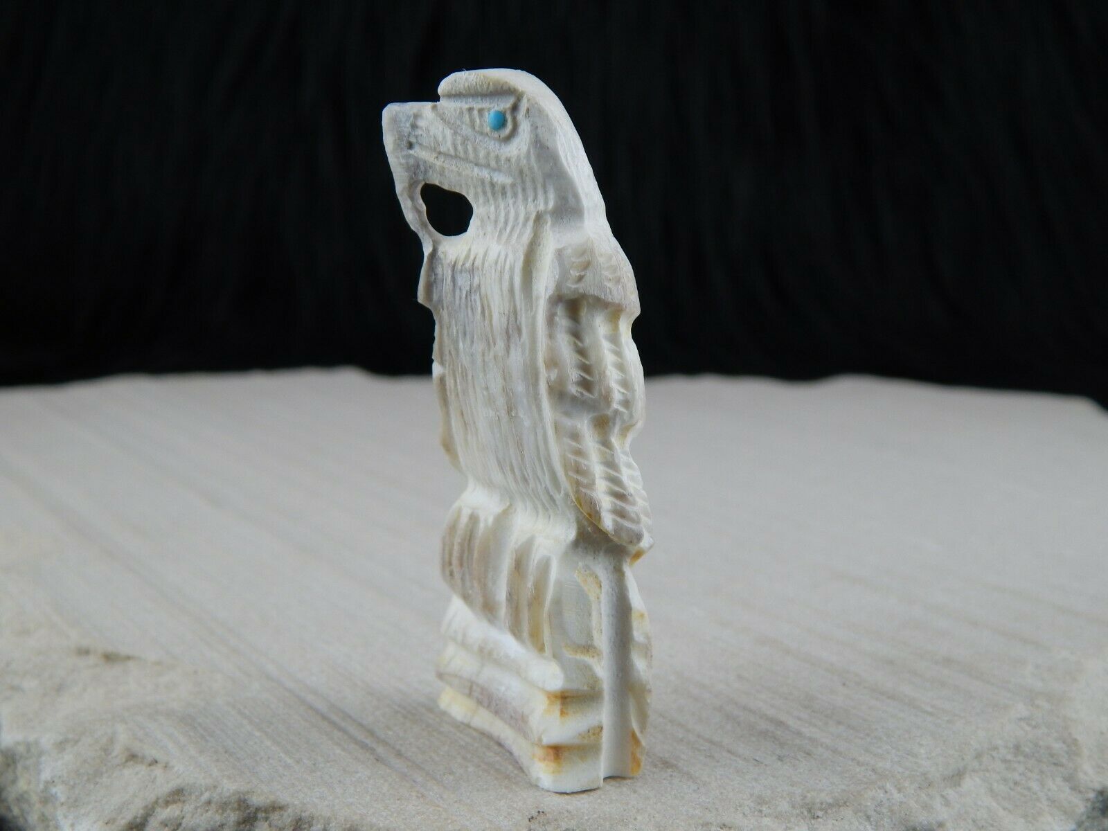 Eagle Zuni Fetish Carving - Jerrold Lahaleon - High Lonesome Trading