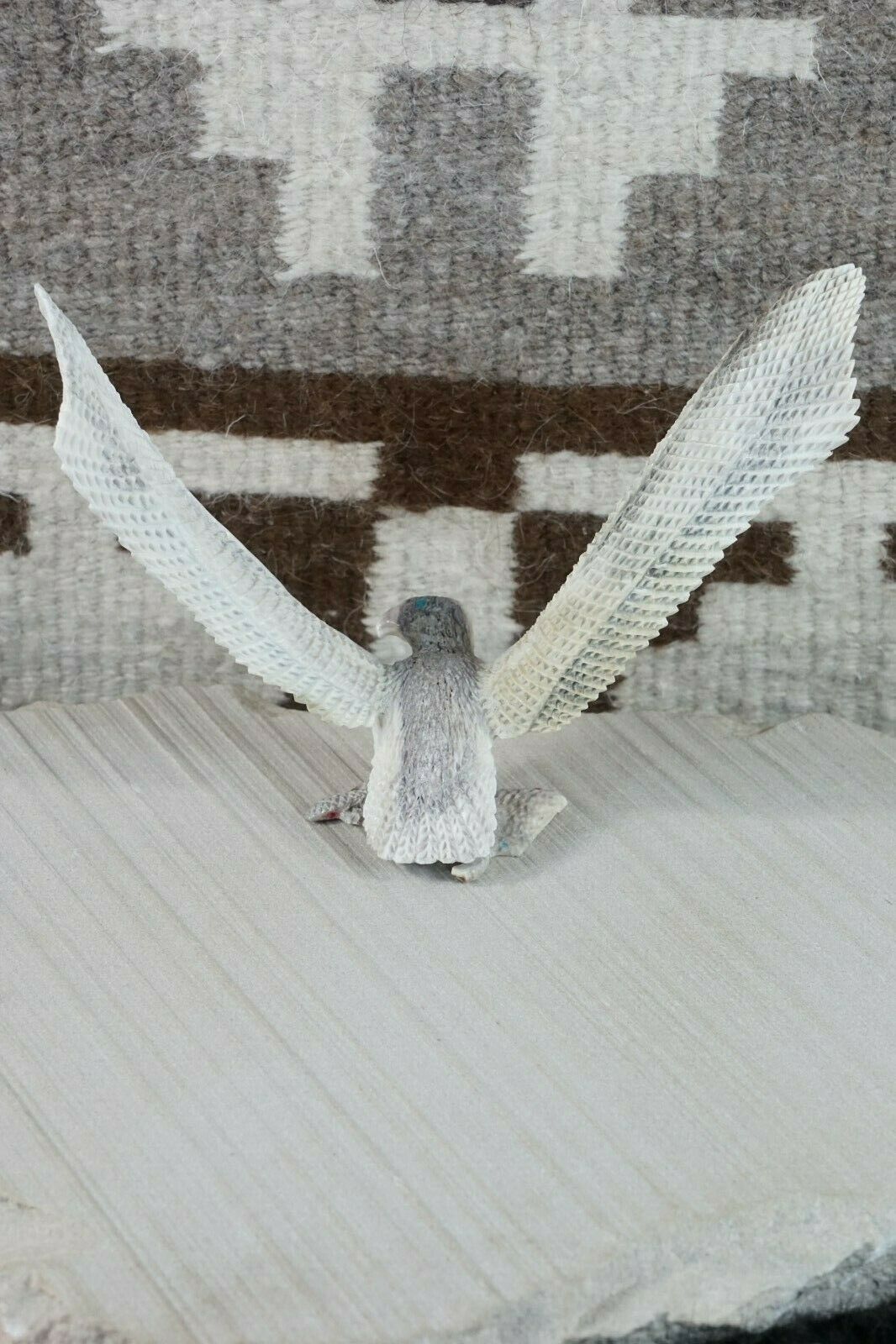 Eagle Zuni Fetish Carving - Todd Lowsayatee - High Lonesome Trading