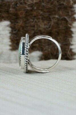 Navajo Turquoise and Sterling Silver Ring - Bobby Platero - 9.5