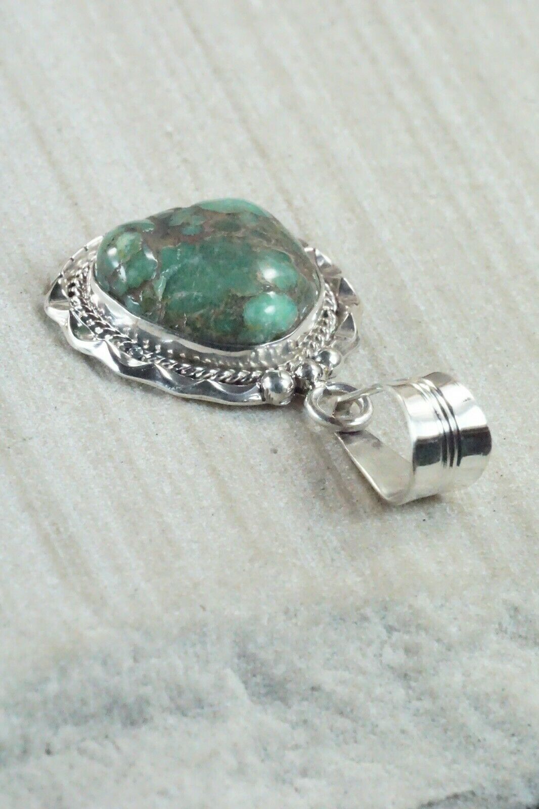 Turquoise & Sterling Silver Pendant - Samuel Yellowhair