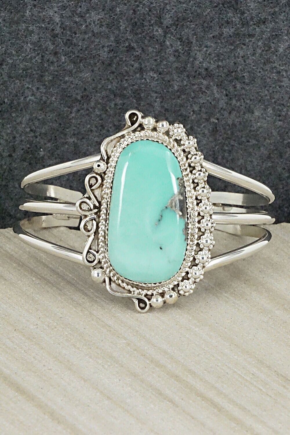 Turquoise & Sterling Silver Bracelet - Donavan Nez